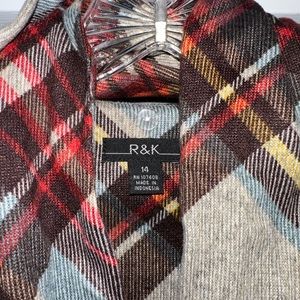 R&K flannel dress size 14